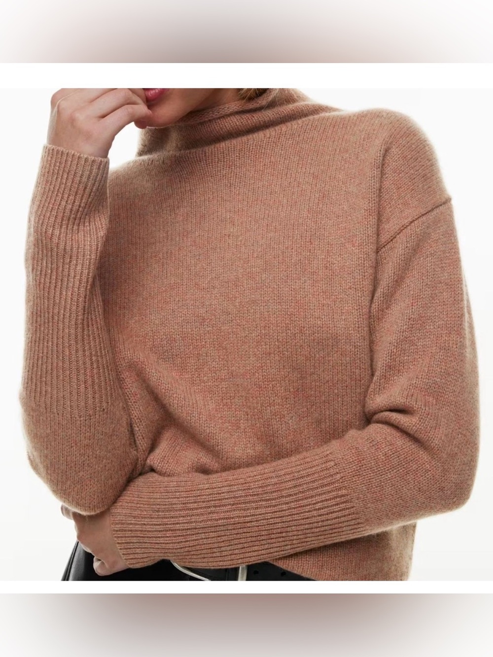 Aritzia Wilfred Luxe Cashmere Cyprie Mockneck Sweater S